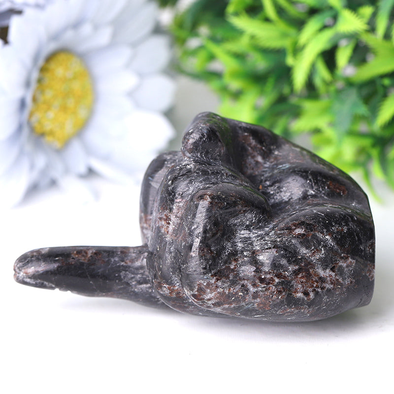 3-Inch Astrophlite Hand Crystal Figurine Carving