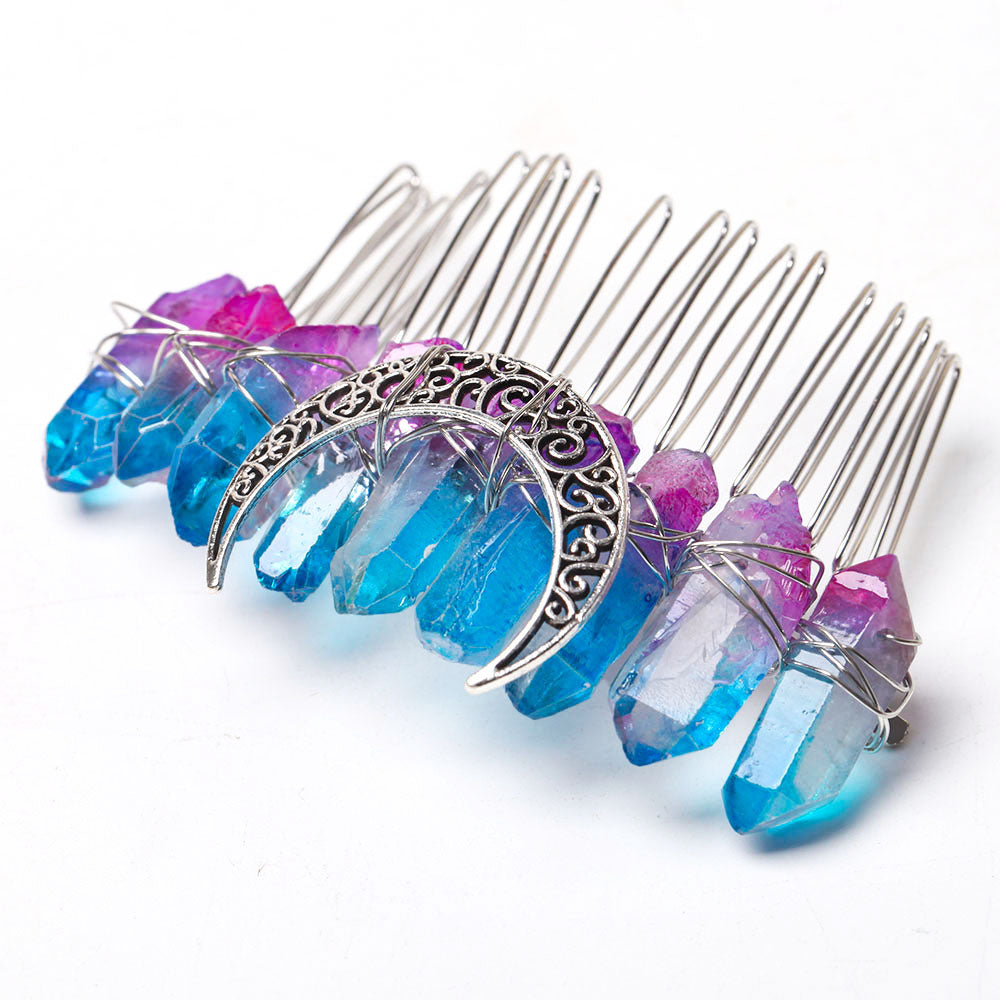 3-Inch Aura Angel Crystal Crown Comb for Chakra Healing