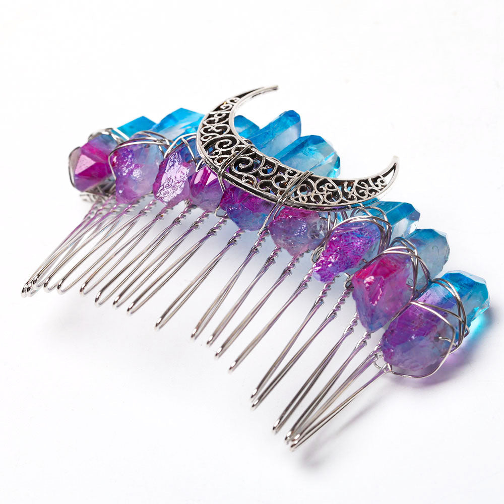 3-Inch Aura Angel Crystal Crown Comb for Chakra Healing