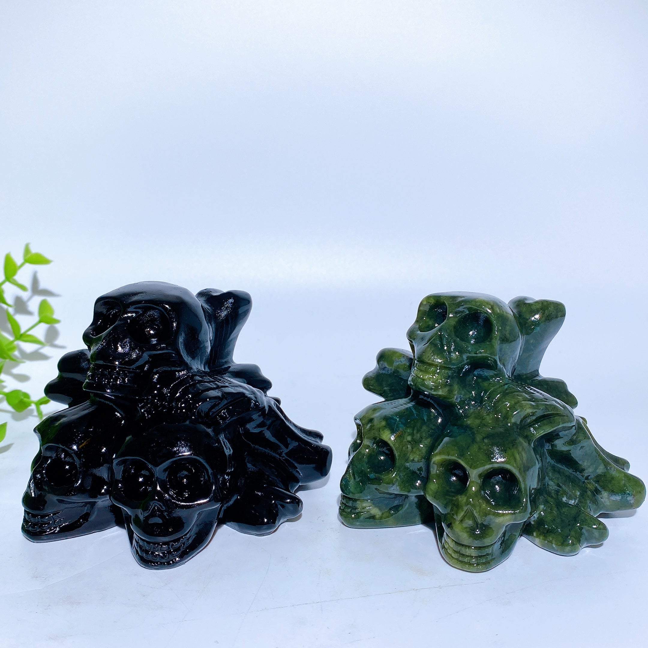 3 Inch Black Obsidian Crystal Skull Carving for Healing
