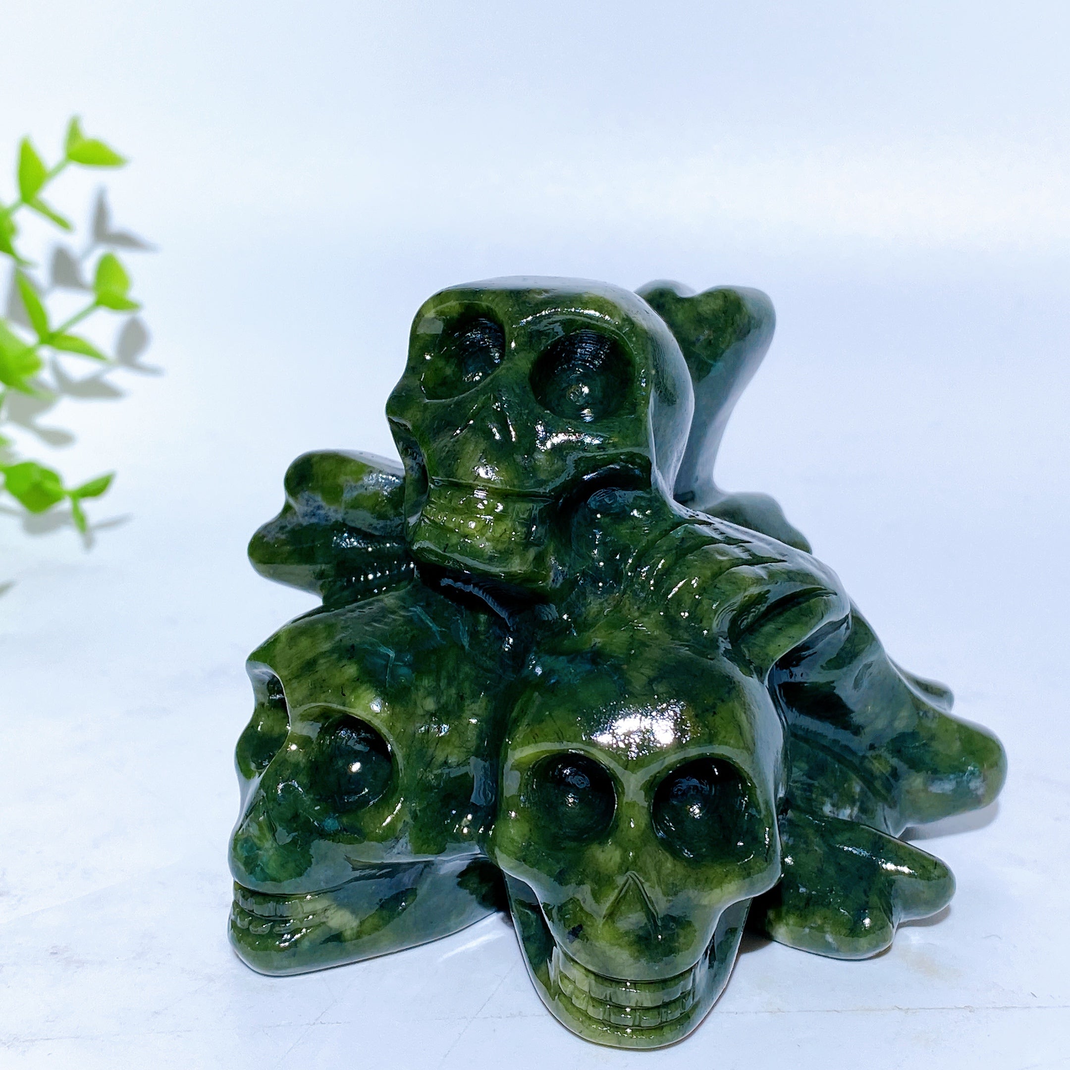 3 Inch Black Obsidian Crystal Skull Carving for Healing