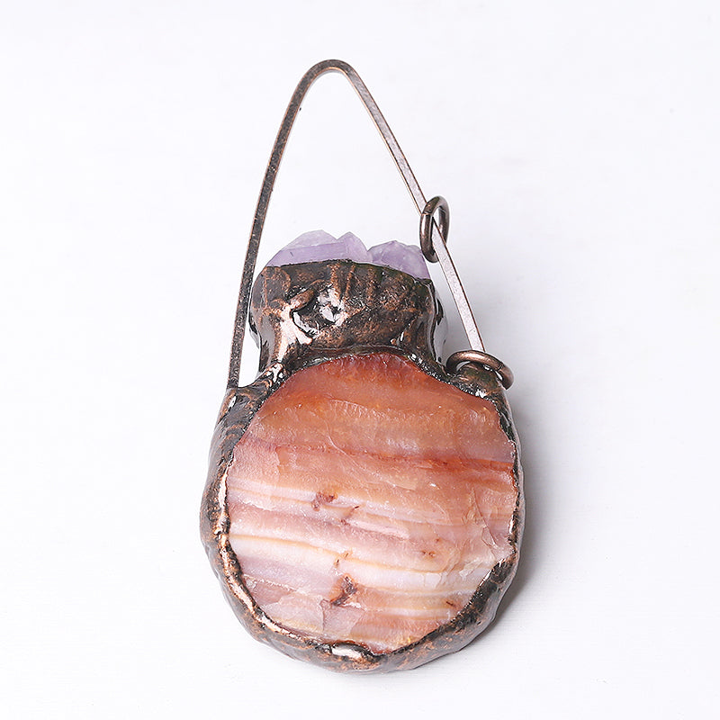 3 Inch Carnelian Amethyst Pendant for Jewelry DIY