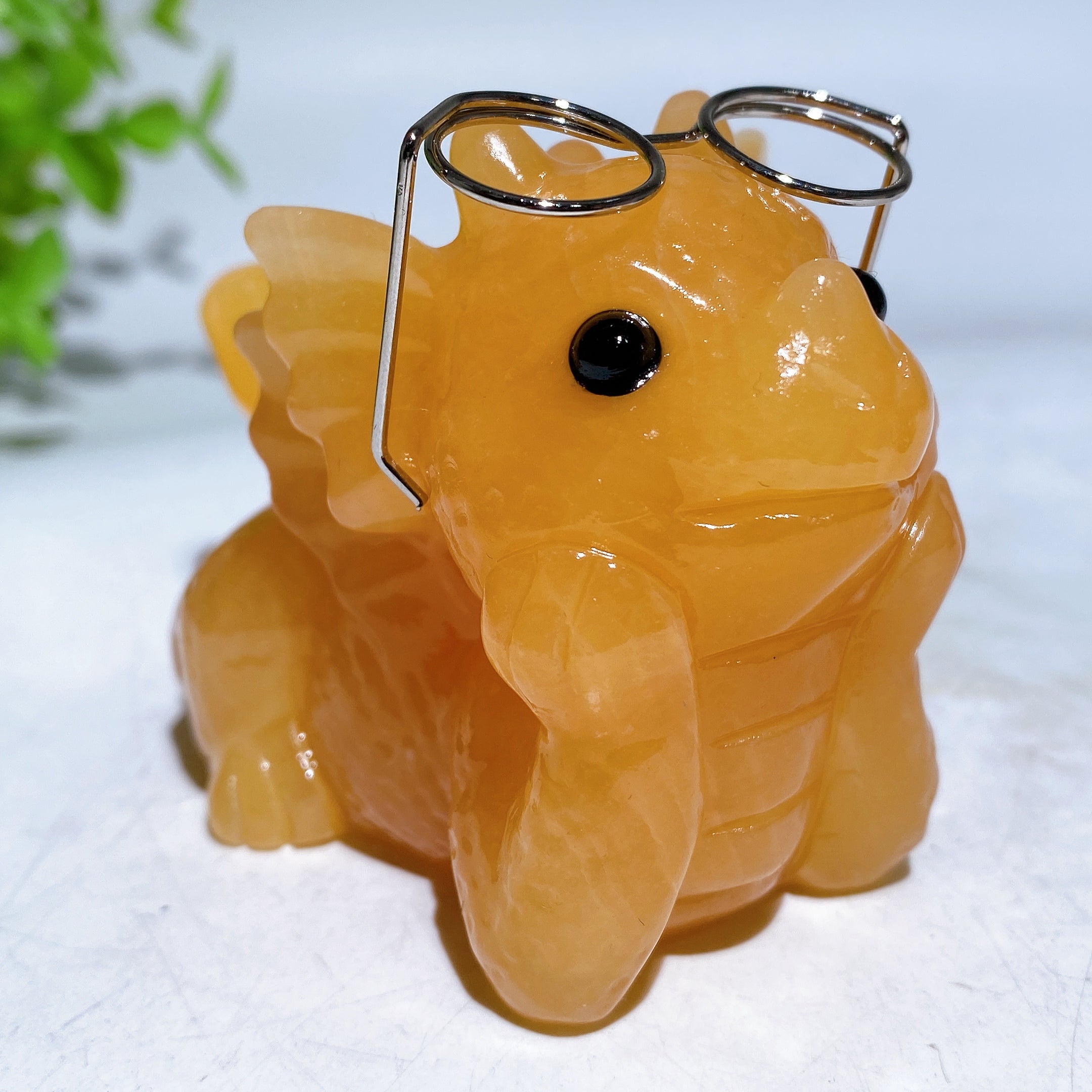 3 inch Crystal Baby Dragon Figurine Carving in Mixed Gemstones