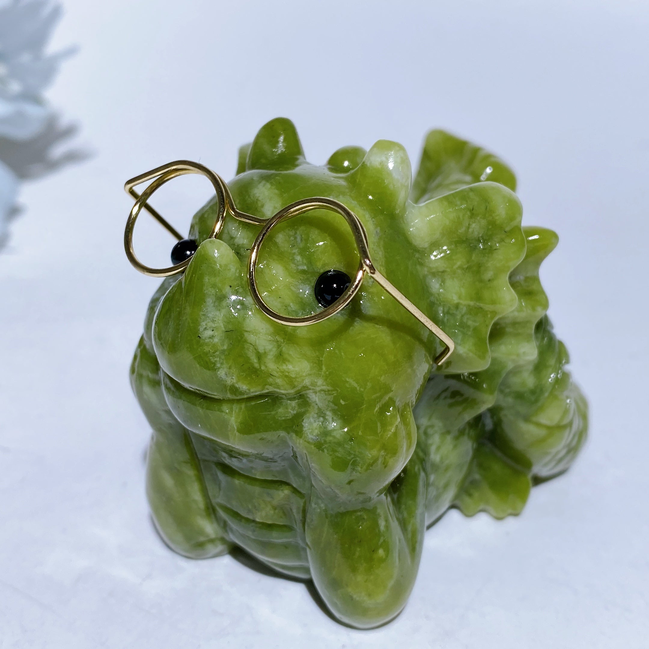 3 inch Crystal Baby Dragon Figurine Carving in Mixed Gemstones