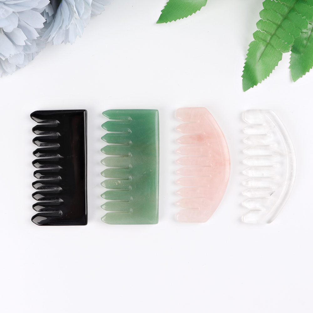 3 Inch Crystal Carving Comb | Polished Quartz Shapes
