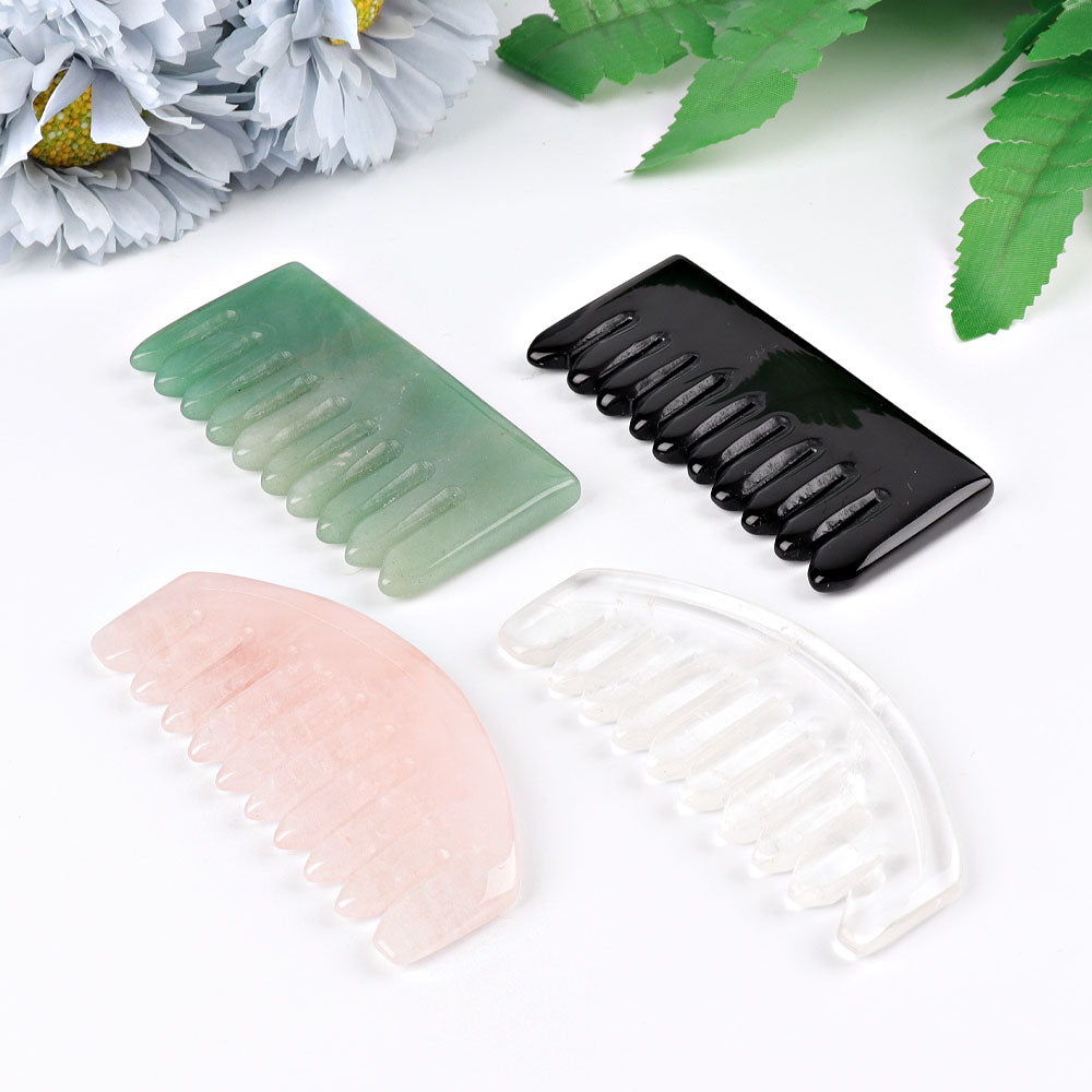 3 Inch Crystal Carving Comb | Polished Quartz Shapes