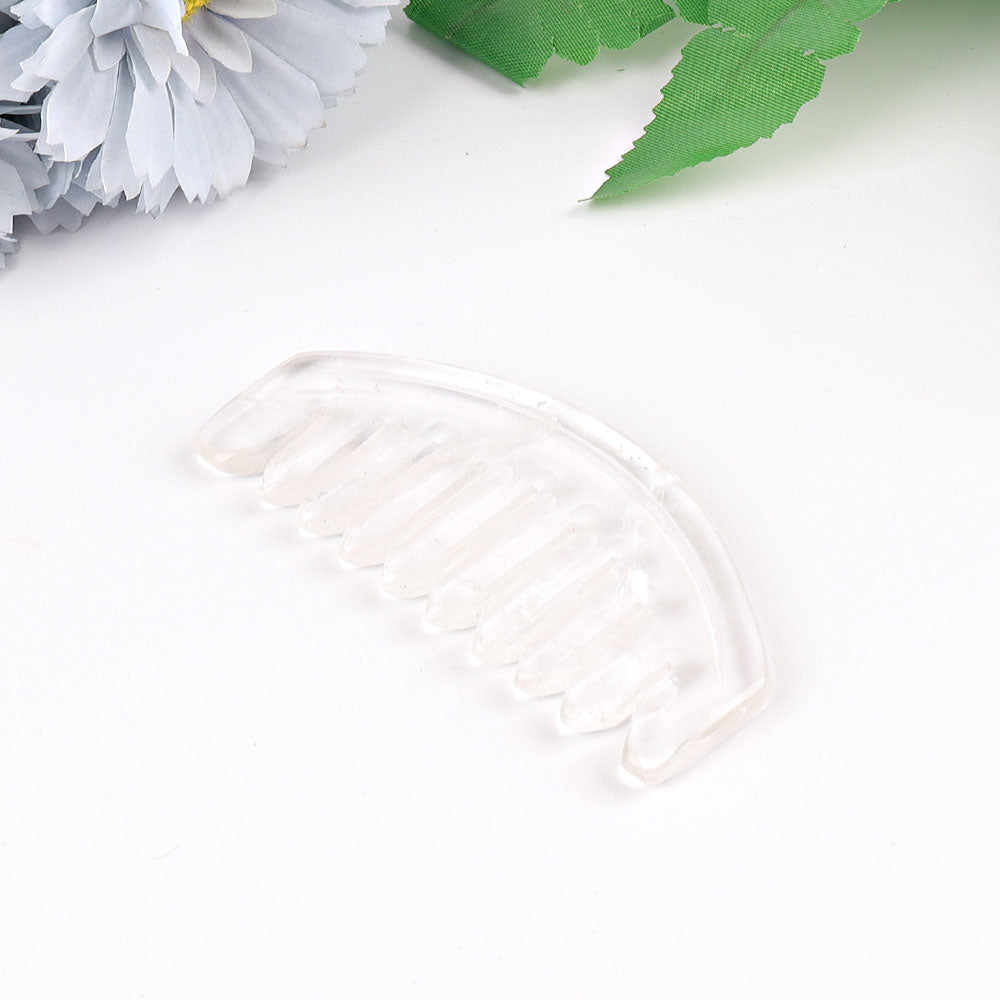 3 Inch Crystal Carving Comb | Polished Quartz Shapes