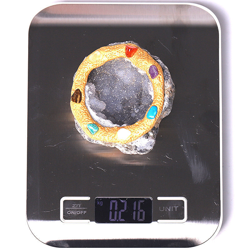 3 Inch Druzy Agate Crystal Healing Geode