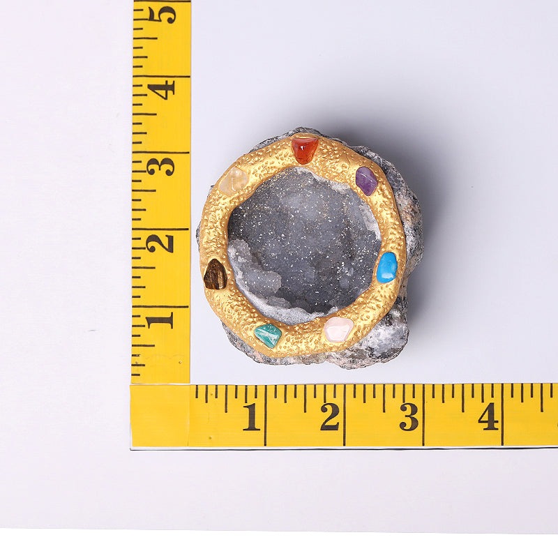 3 Inch Druzy Agate Crystal Healing Geode