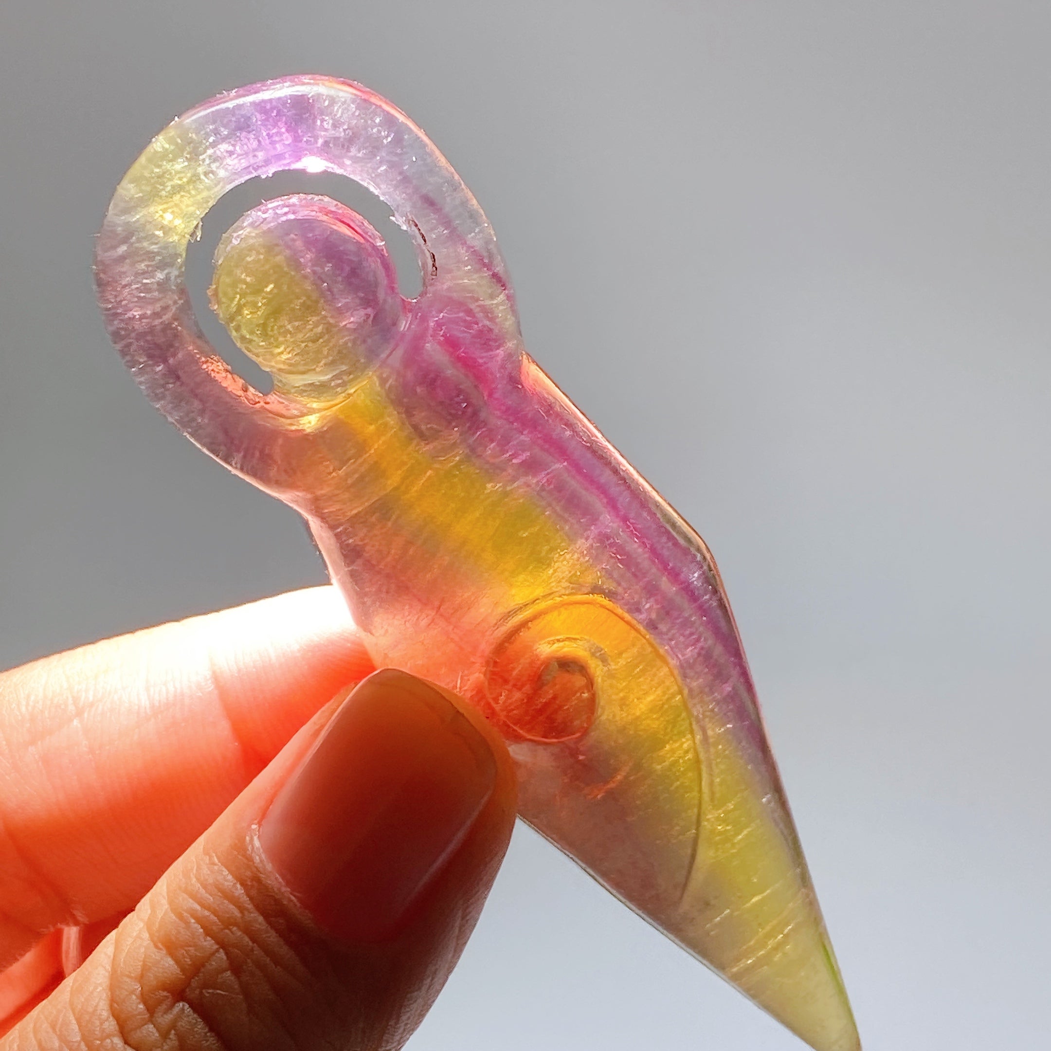 3-inch Fluorite Goddess Crystal Figurine for Healing Energy