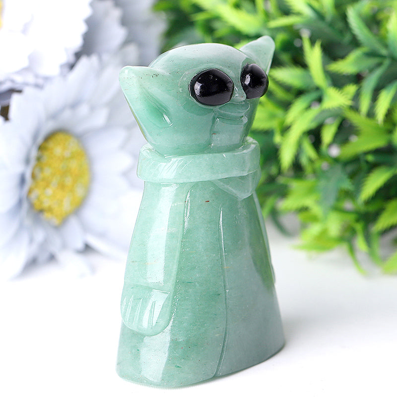 3 Inch Green Aventurine Crystal Figurine Carving
