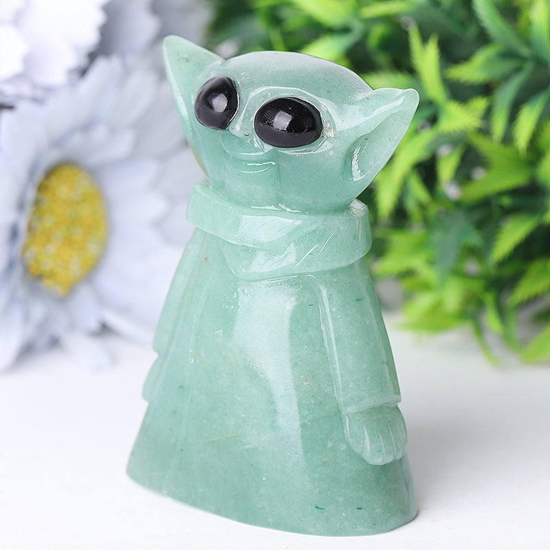 3 Inch Green Aventurine Crystal Figurine Carving