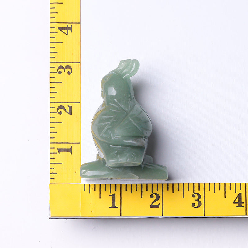 3 Inch Green Aventurine Parrot Crystal Animal Carving