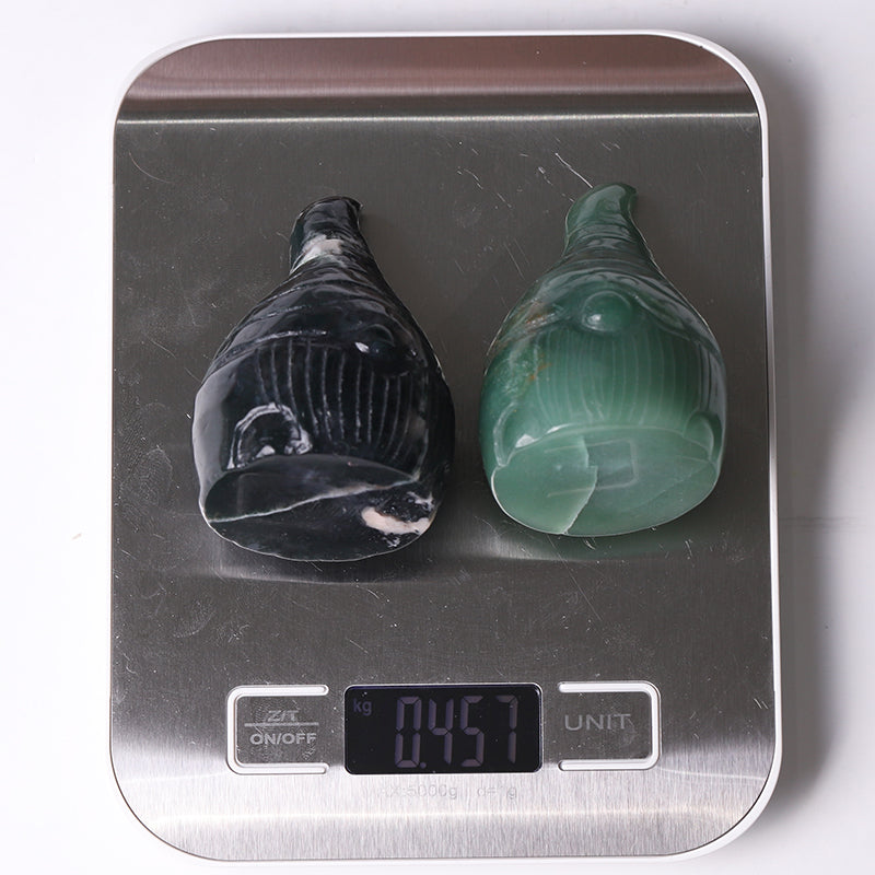 3-Inch Hand-Carved Crystal Figurines Set with Seven Dwarfs