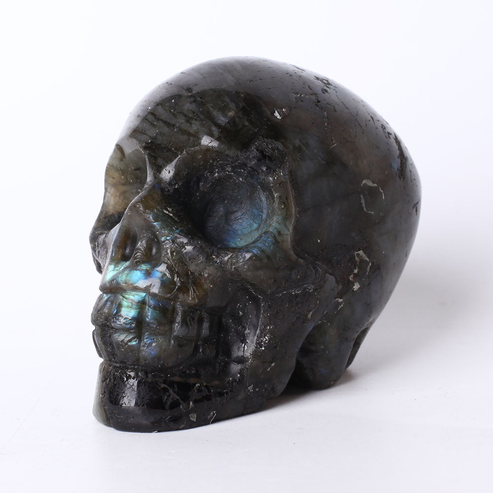3 Inch Labradorite Crystal Skull Carving for Meditation