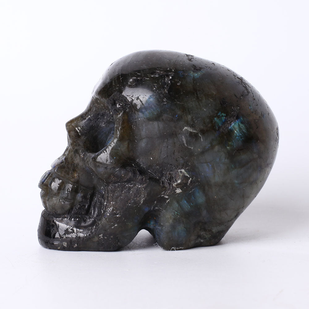 3 Inch Labradorite Crystal Skull Carving for Meditation