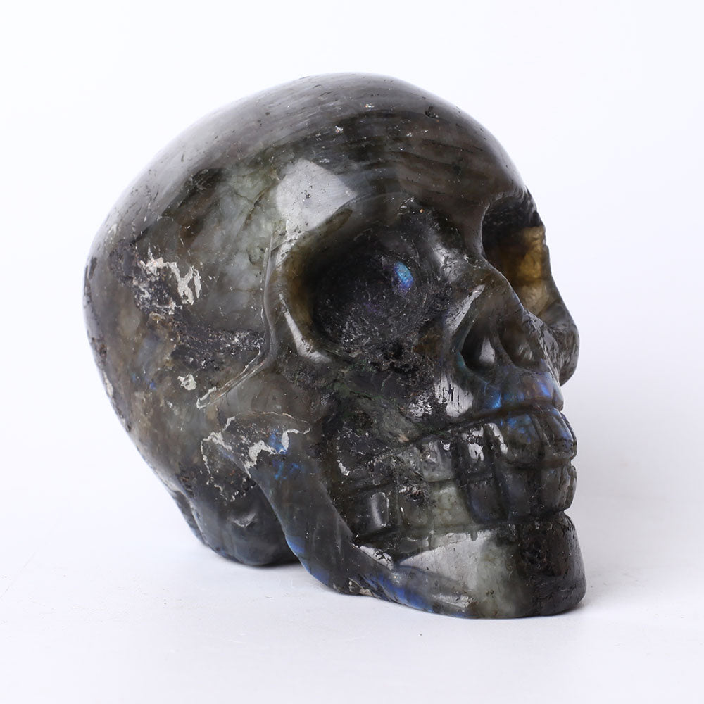 3 Inch Labradorite Crystal Skull Carving for Meditation