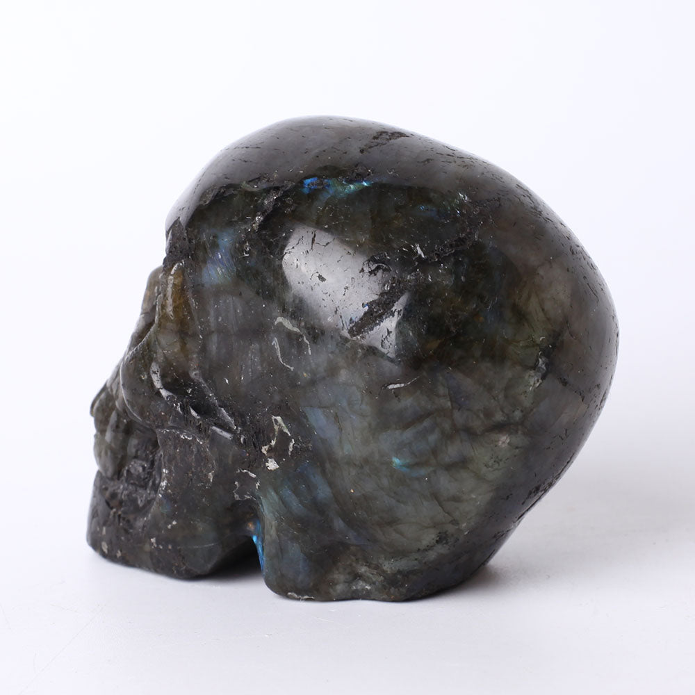 3 Inch Labradorite Crystal Skull Carving for Meditation