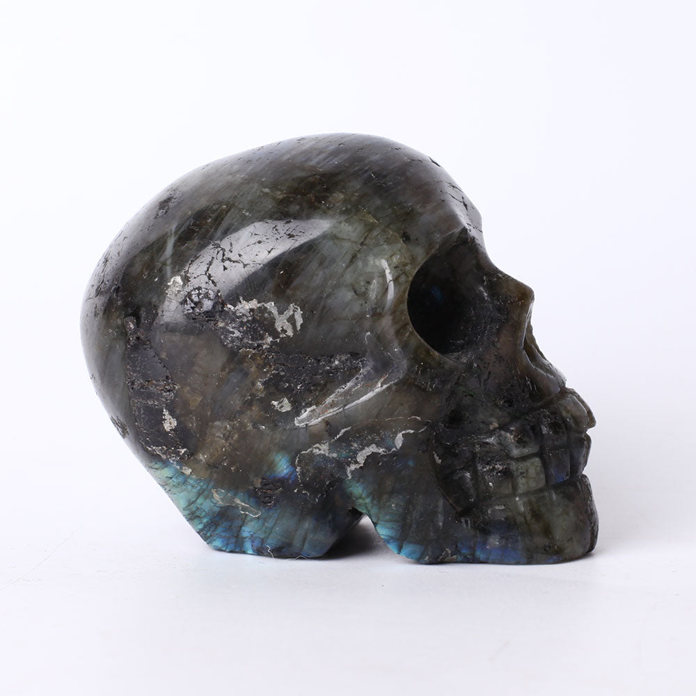 3 Inch Labradorite Crystal Skull Carving for Meditation