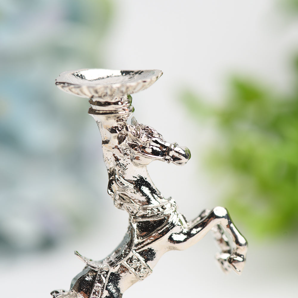 3-inch Metal Horse Shape Crystal Display Stand Base