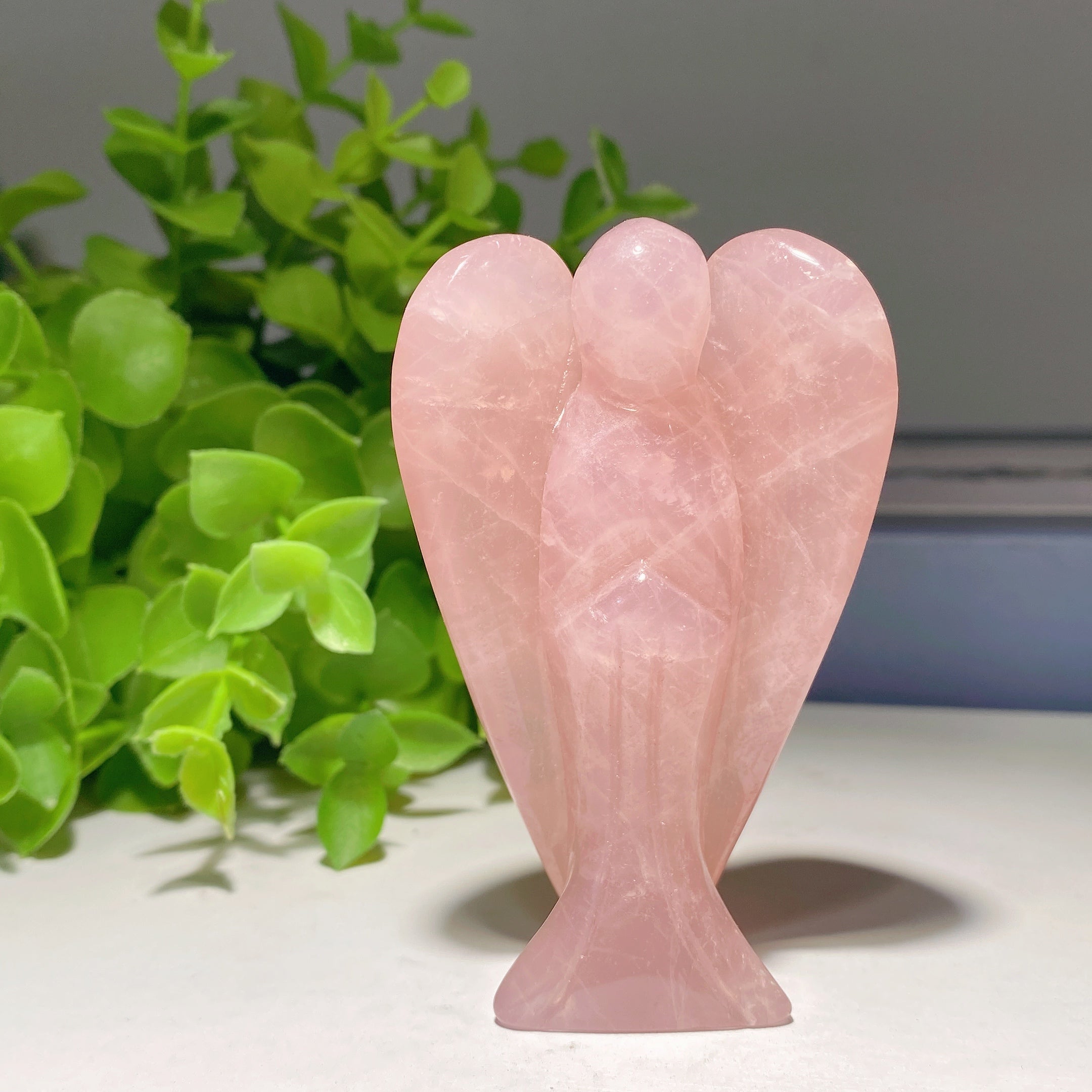 3-Inch Mixed Crystal Angel Carvings Healing Figurines