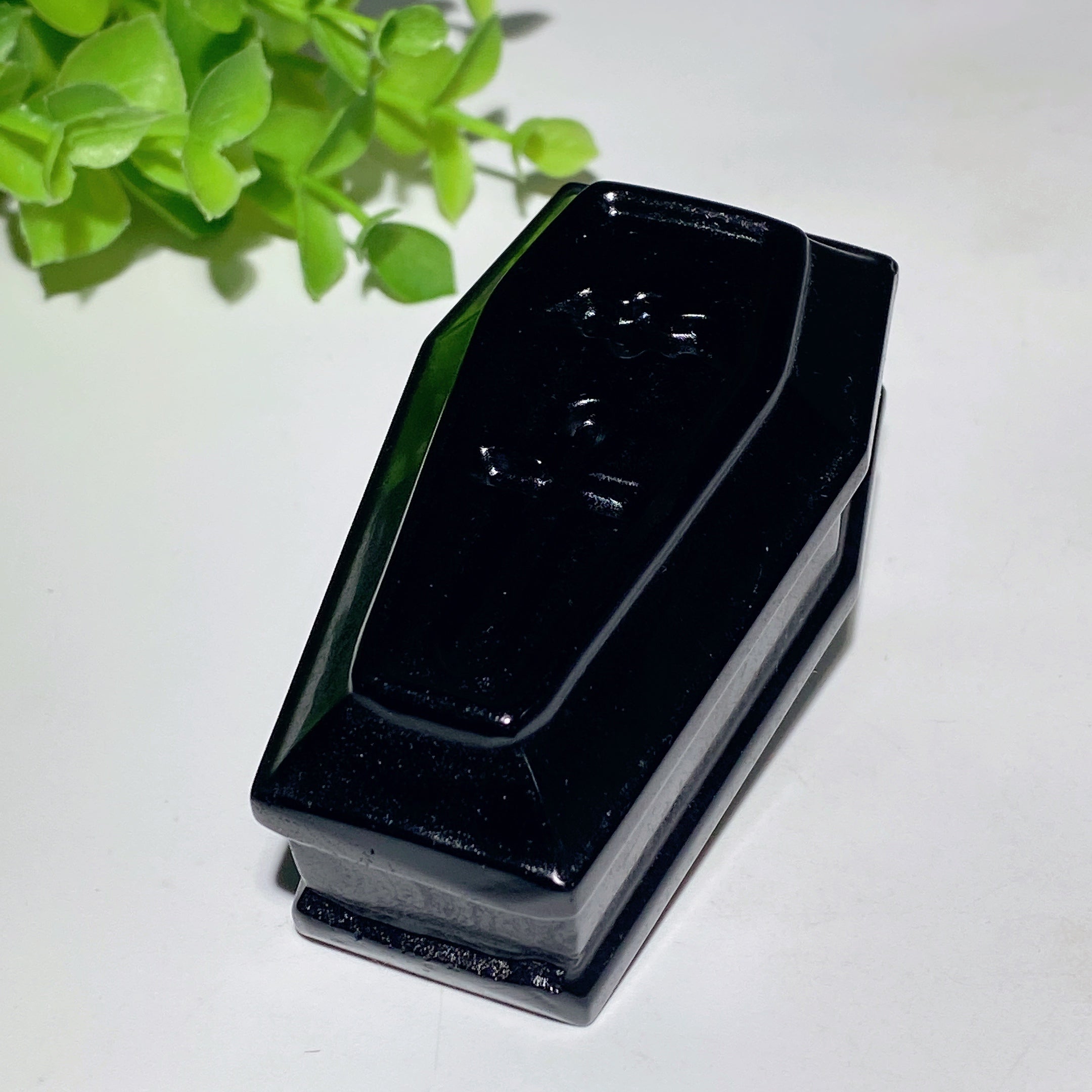 3-Inch Mixed Crystal Coffin Carvings for Healing Decor