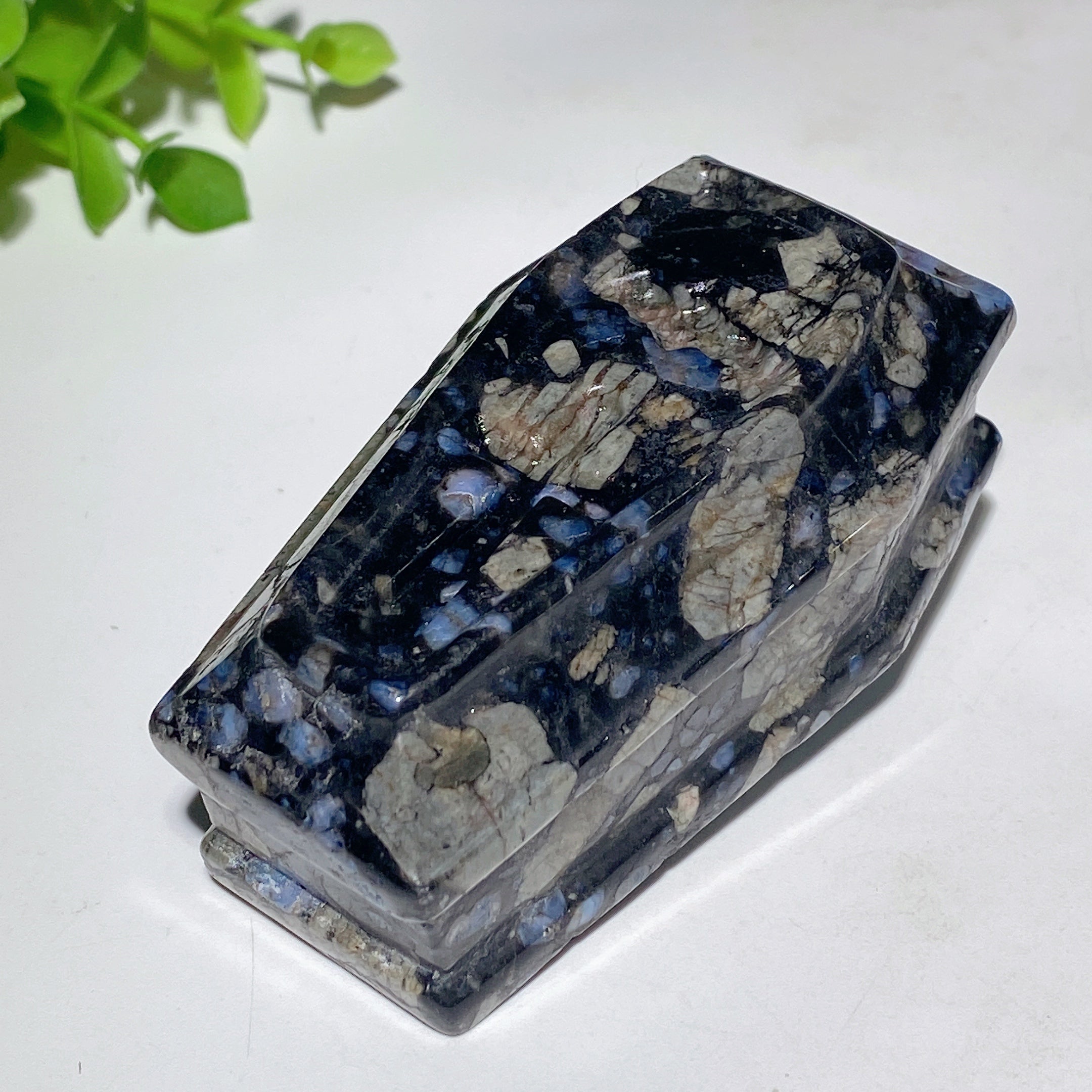 3-Inch Mixed Crystal Coffin Carvings for Healing Decor
