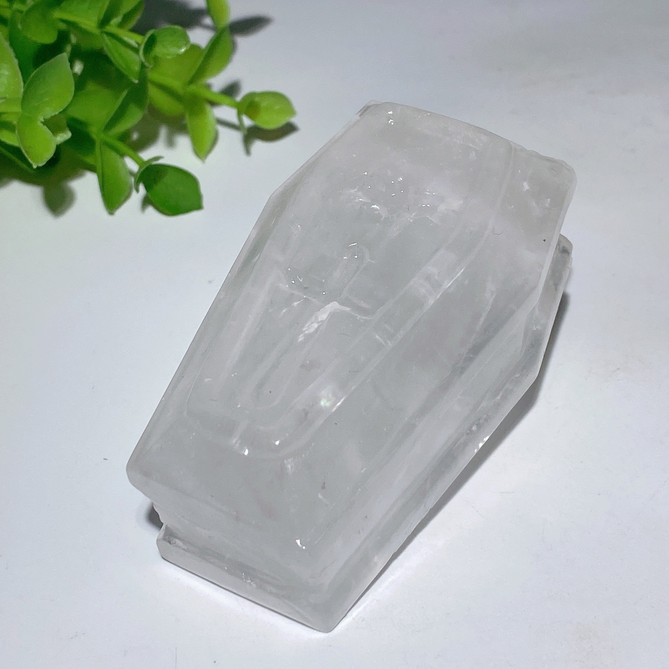 3-Inch Mixed Crystal Coffin Carvings for Healing Decor
