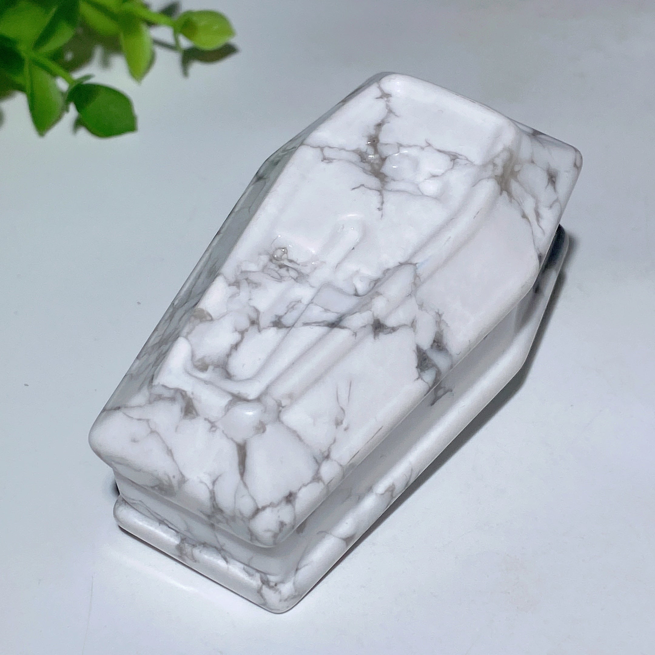 3-Inch Mixed Crystal Coffin Carvings for Healing Decor