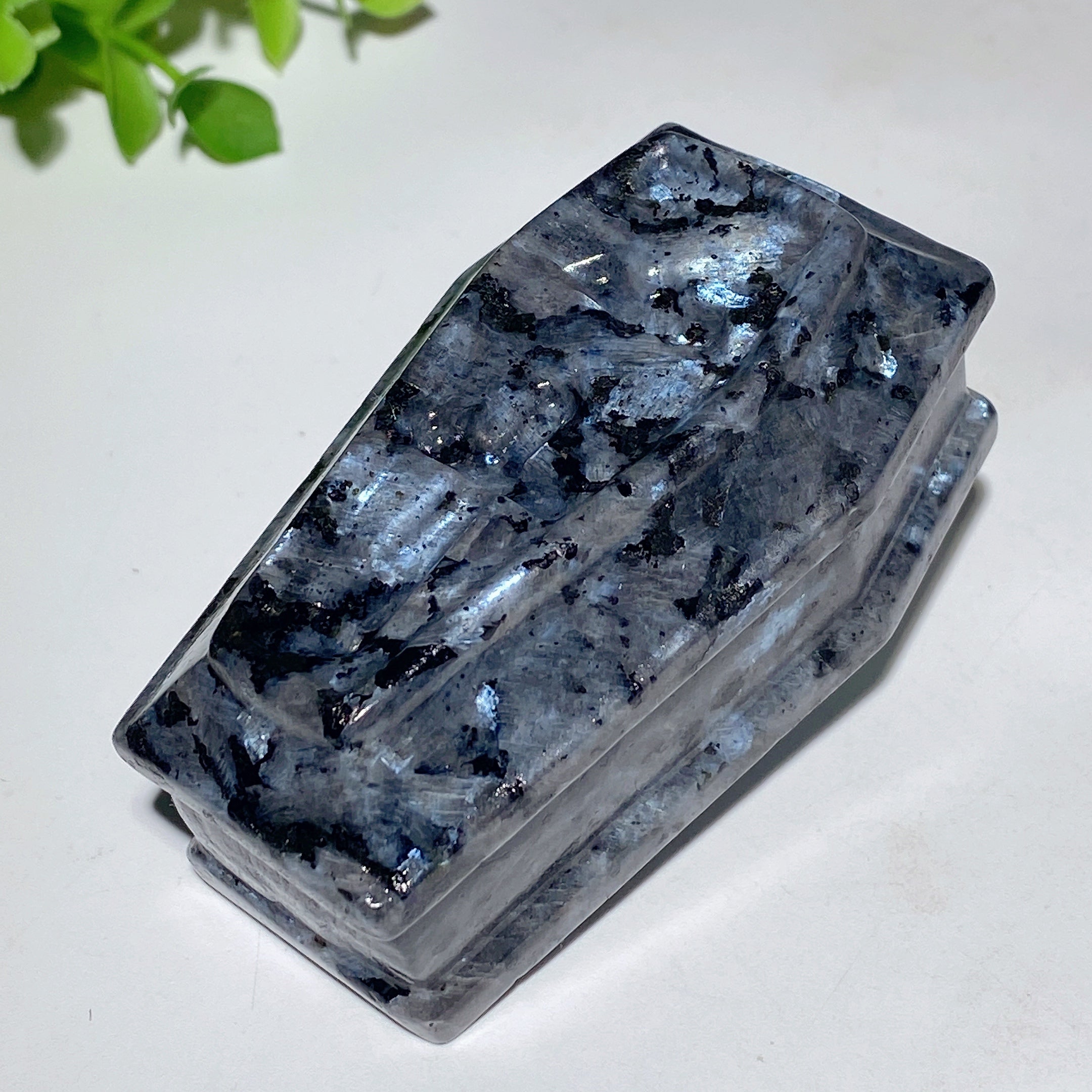 3-Inch Mixed Crystal Coffin Carvings for Healing Decor