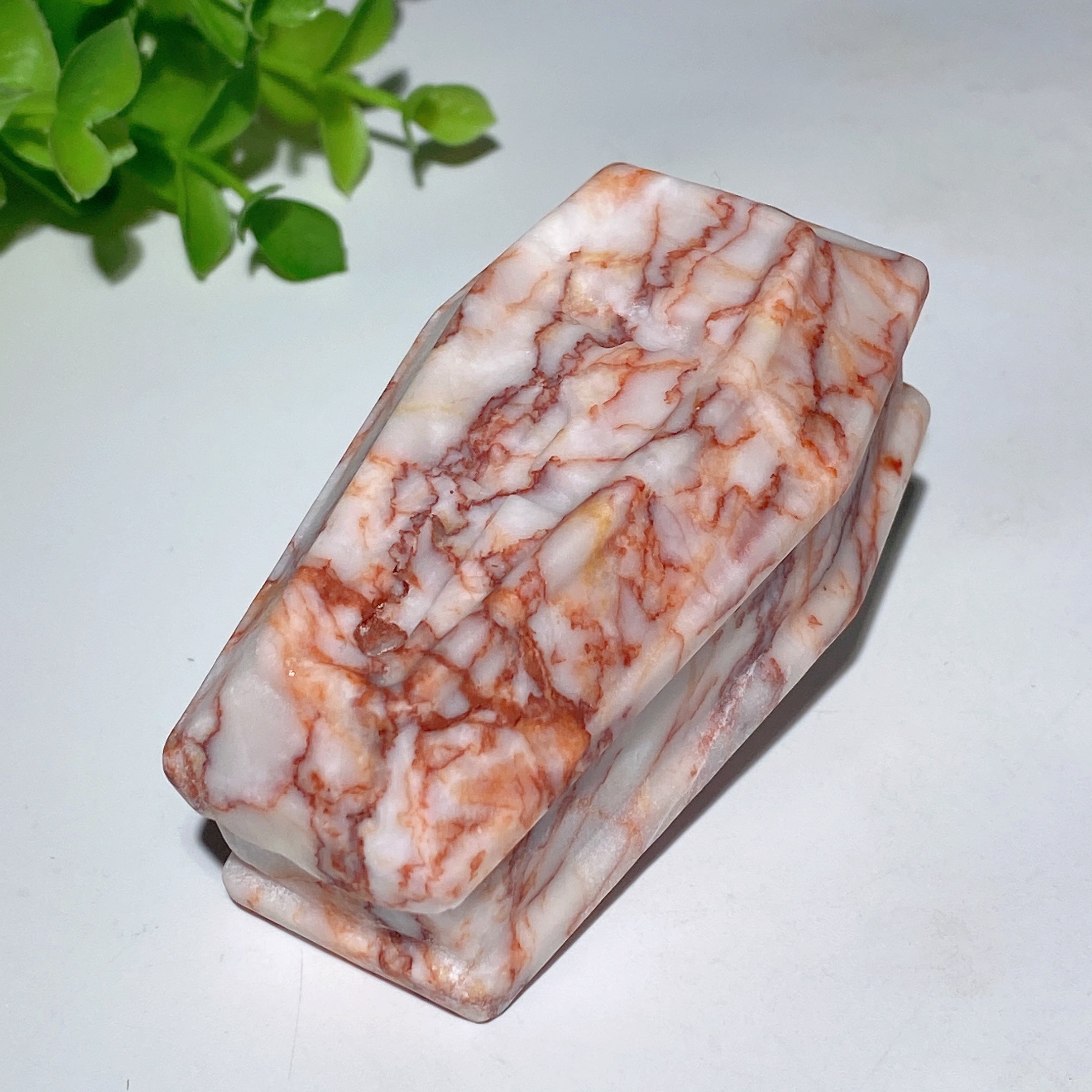 3-Inch Mixed Crystal Coffin Carvings for Healing Decor