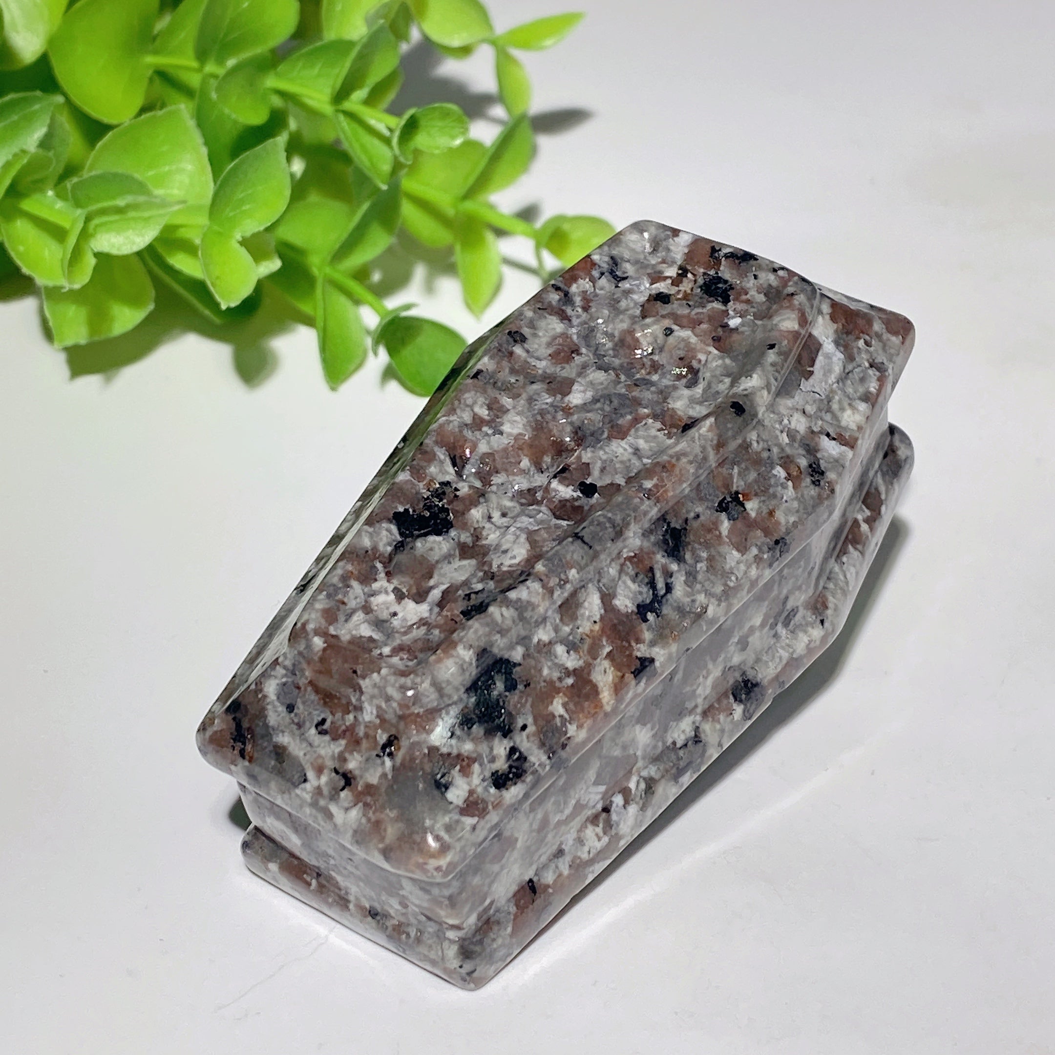 3-Inch Mixed Crystal Coffin Carvings for Healing Decor