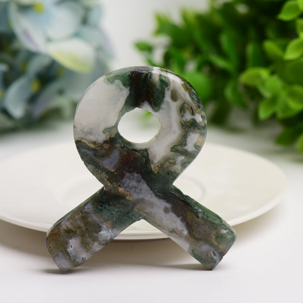 3 Inch Mixed Crystal Ribbon Carving Healing Stone