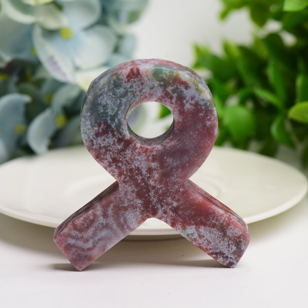 3 Inch Mixed Crystal Ribbon Carving Healing Stone