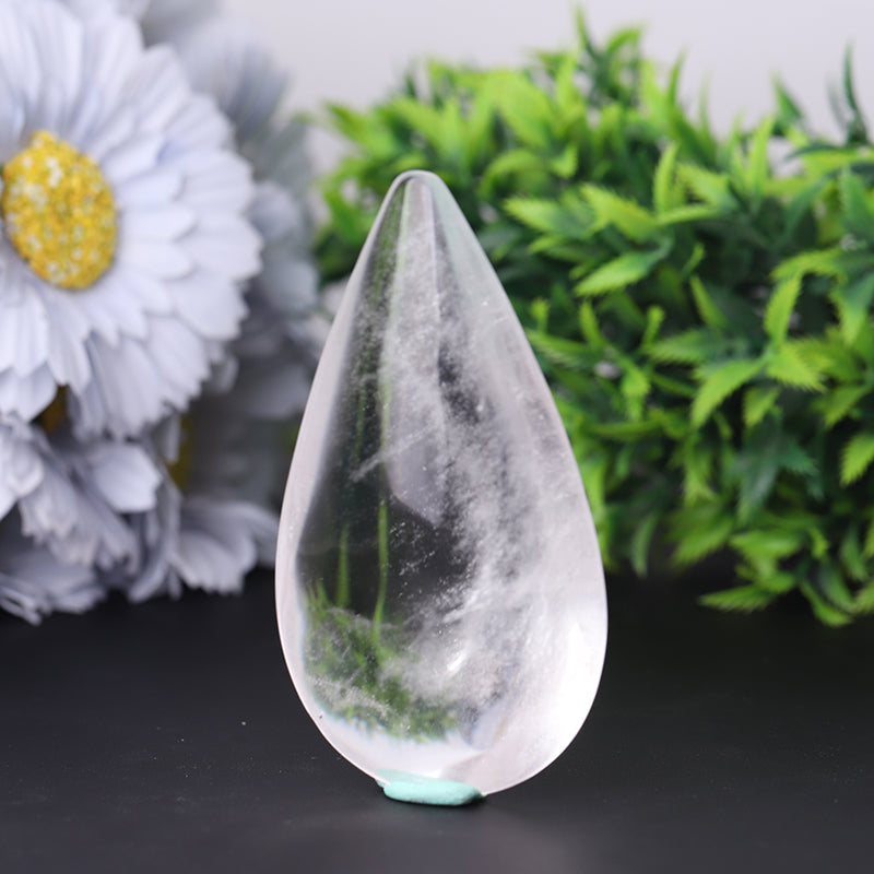 3-Inch Natural Clear Quartz Tear Drop for Energy Healing