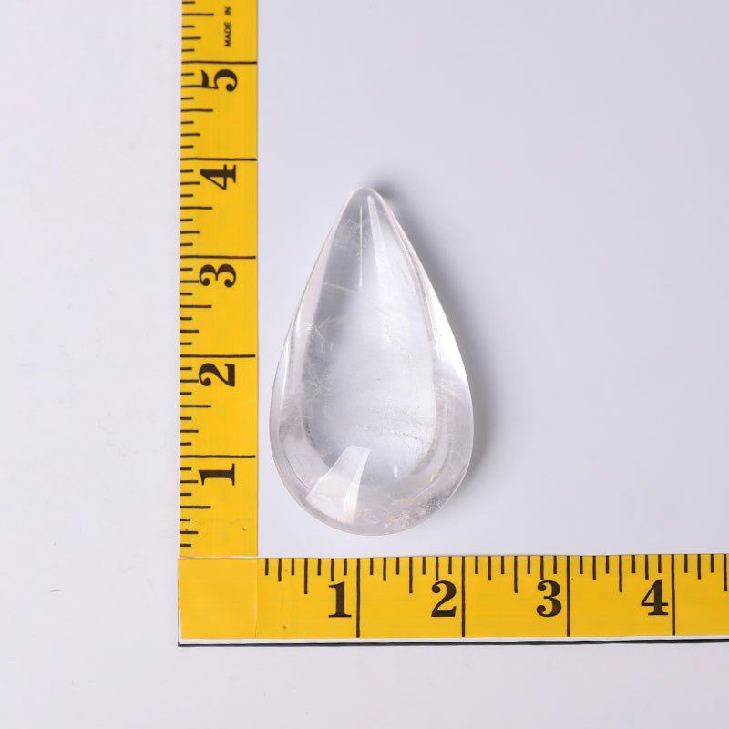 3-Inch Natural Clear Quartz Tear Drop for Energy Healing