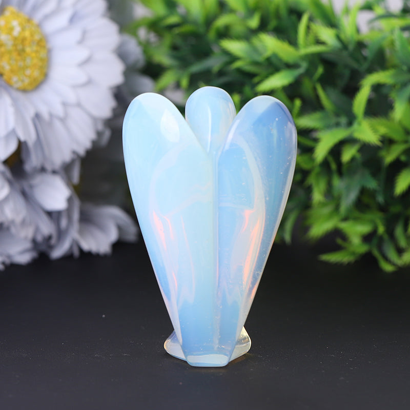 3 inch Opalite Angel Crystal Carving for Healing