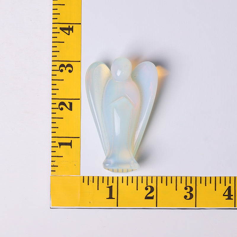 3 inch Opalite Angel Crystal Carving for Healing