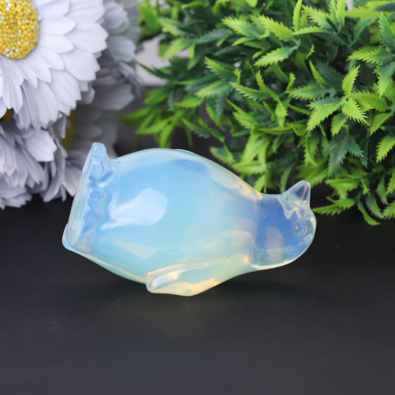 3-Inch Opalite Penguin Carving Crystal Animal Figurine