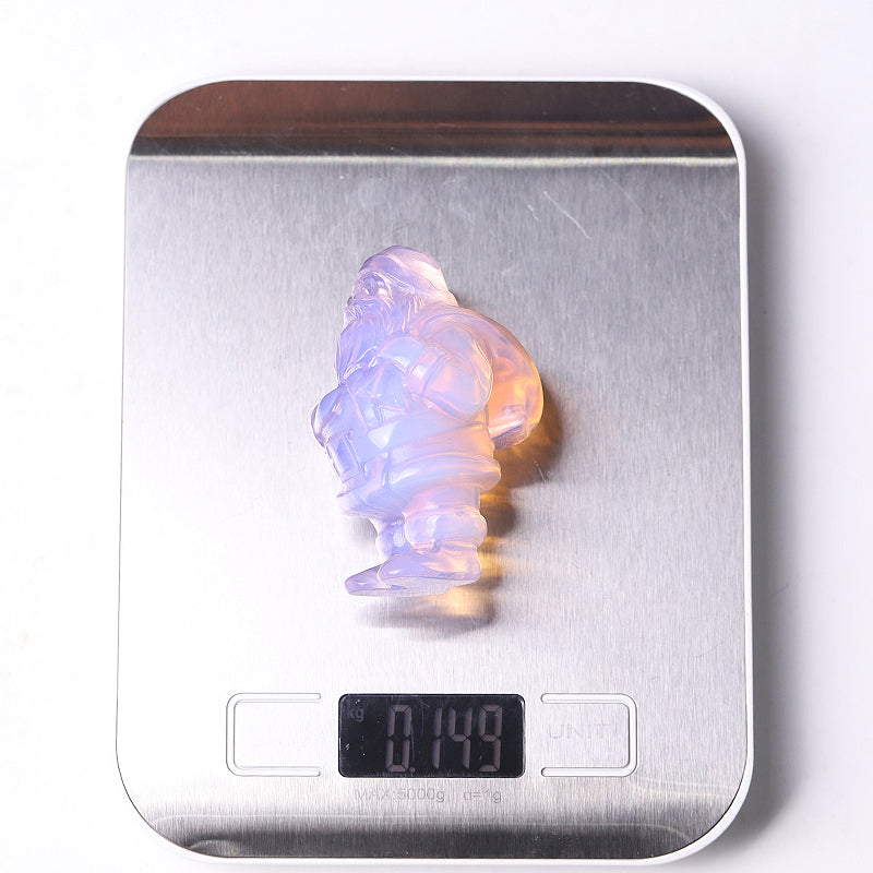 3 inch Pink Opalite Santa Claus Crystal Figurine