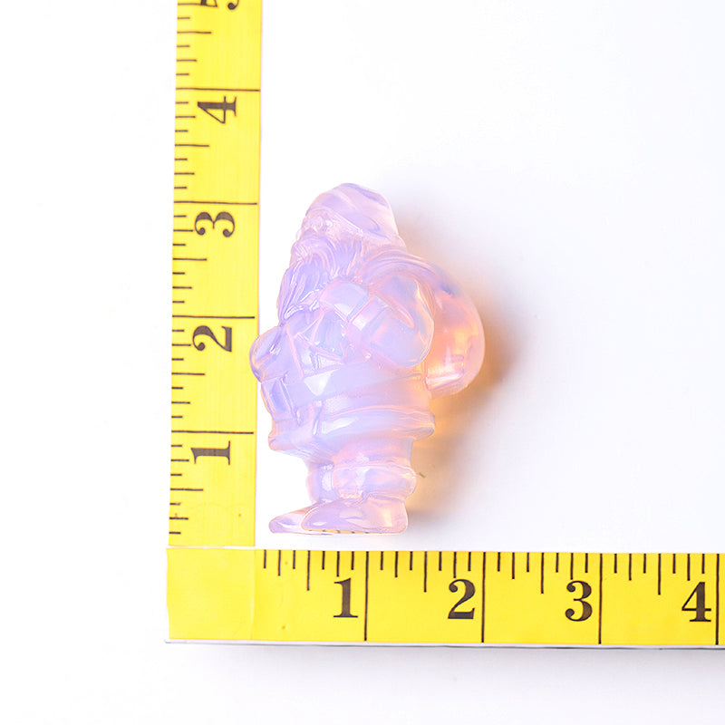 3 inch Pink Opalite Santa Claus Crystal Figurine