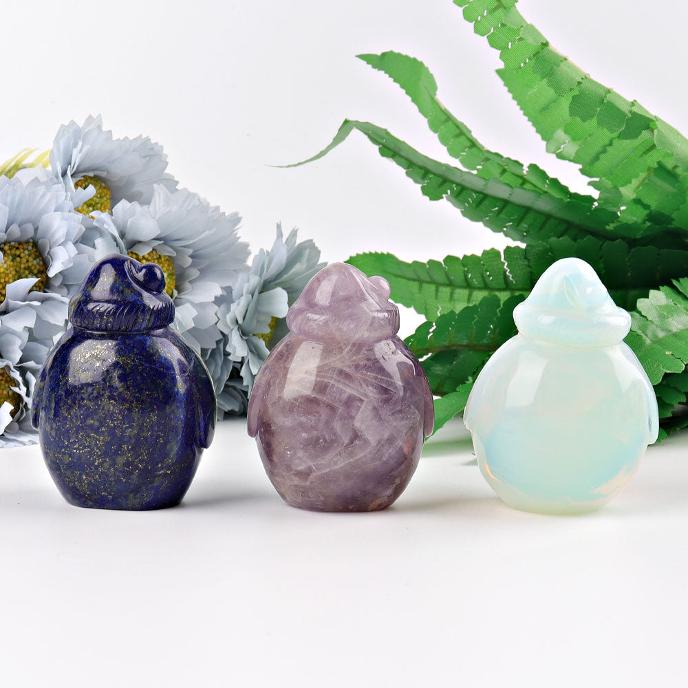 3 inch Santa Claus Crystal Figurine in Lapis and Aventurine