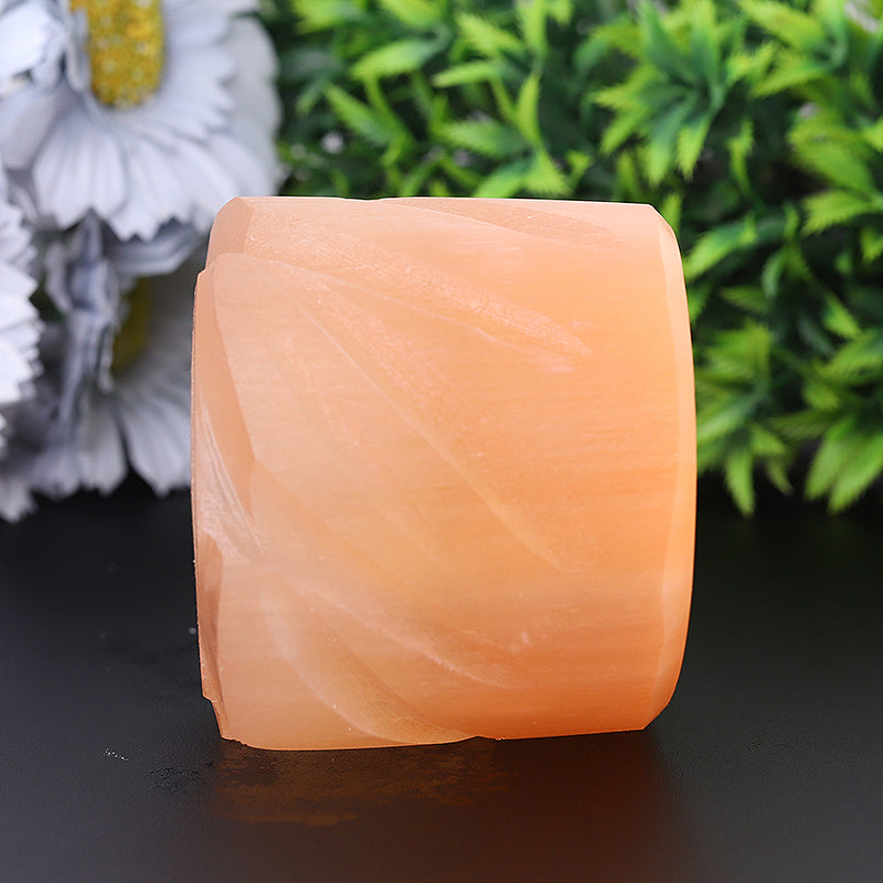 3 Inch Selenite Candle Holder for Meditation & Zen Ambiance