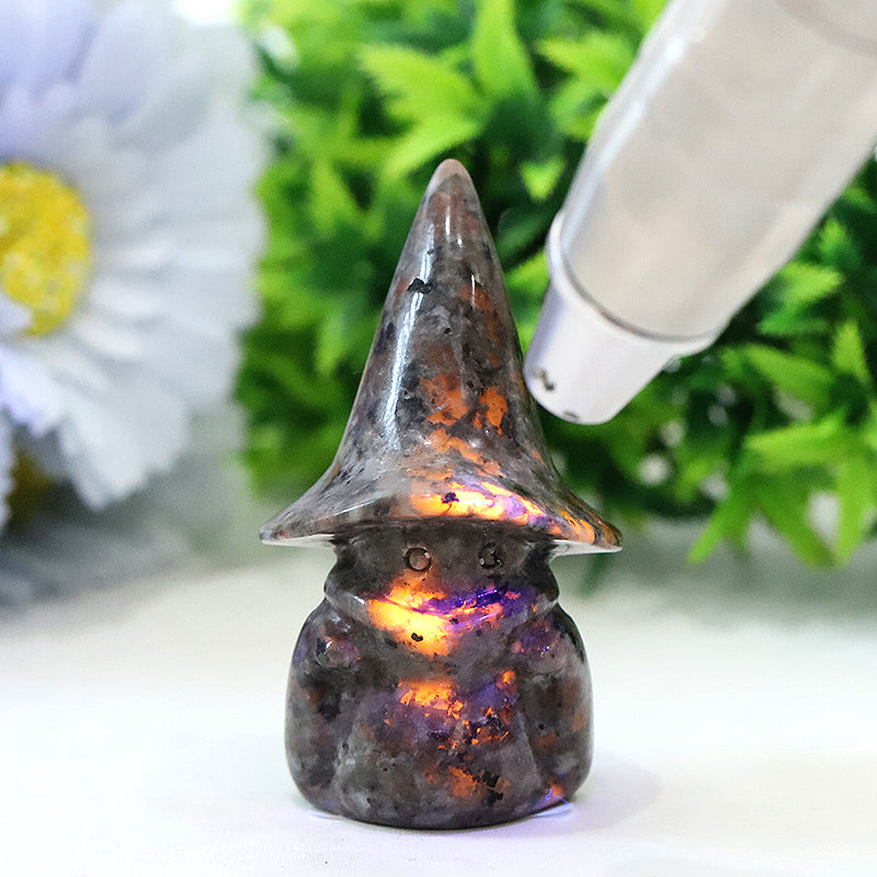 3-inch Yooperlite Baby Witch Crystal Carving Figurine