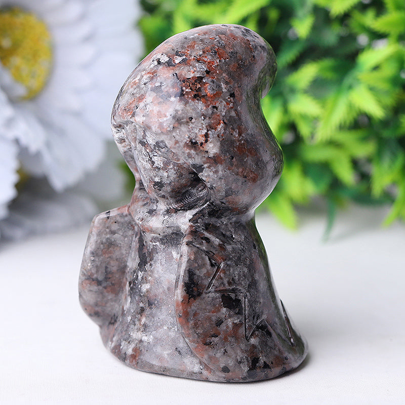 3 Inch Yooperlite Witch Crystal Figurine for Halloween Decor
