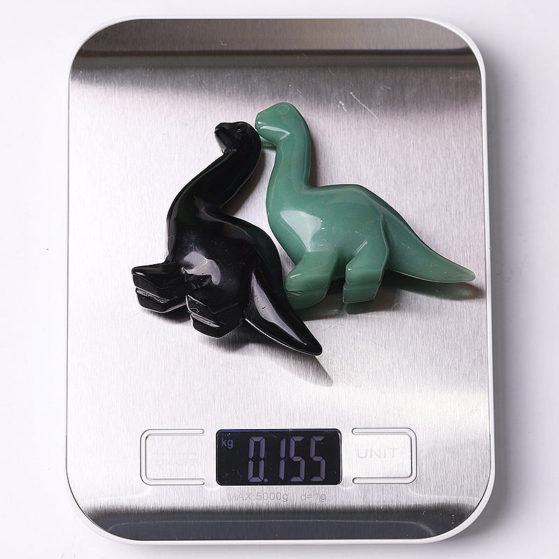 3" Natural Crystal Dinosaur Figurines Carvings for Collection