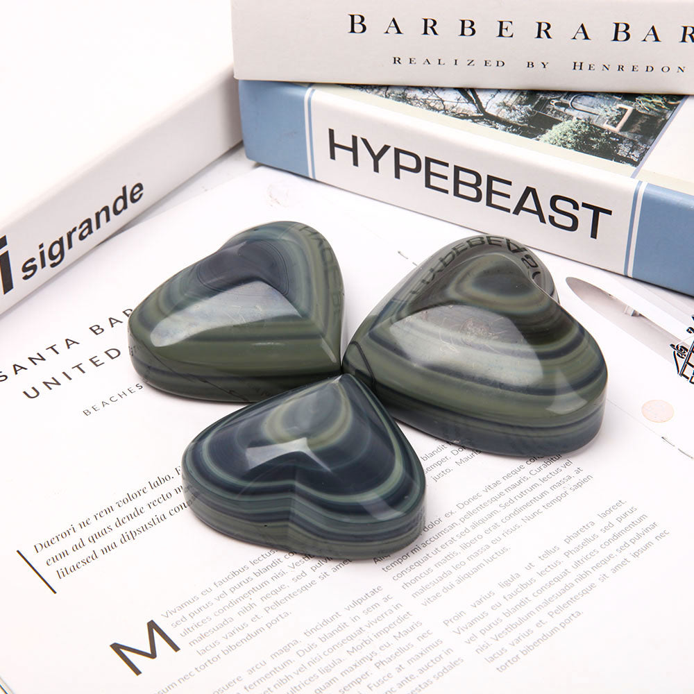 3" Rainbow Obsidian Heart Shaped Crystal for Healing