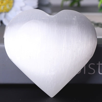 3" Selenite Heart Crystal for Meditation & Healing