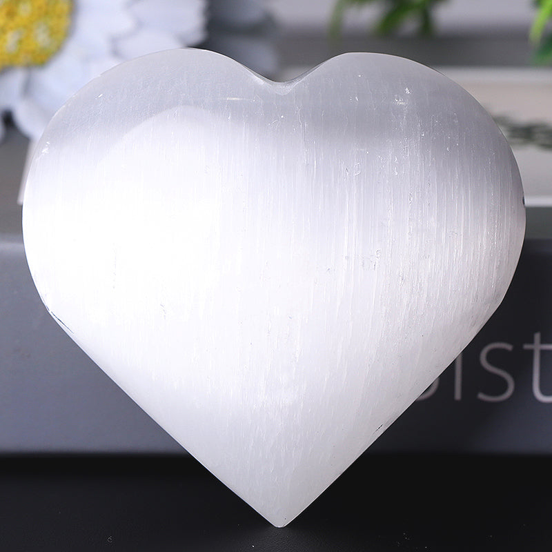 3" Selenite Heart Crystal for Meditation & Healing