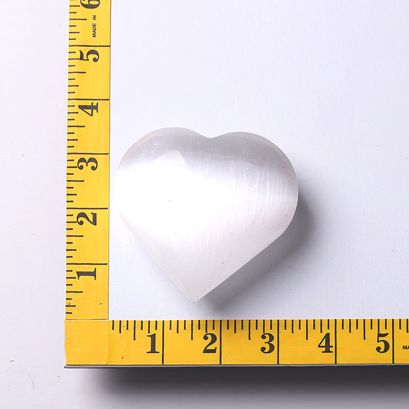 3" Selenite Heart Crystal for Meditation & Healing